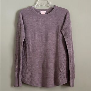 Women's Beige Waffle Knit Sweater Size S